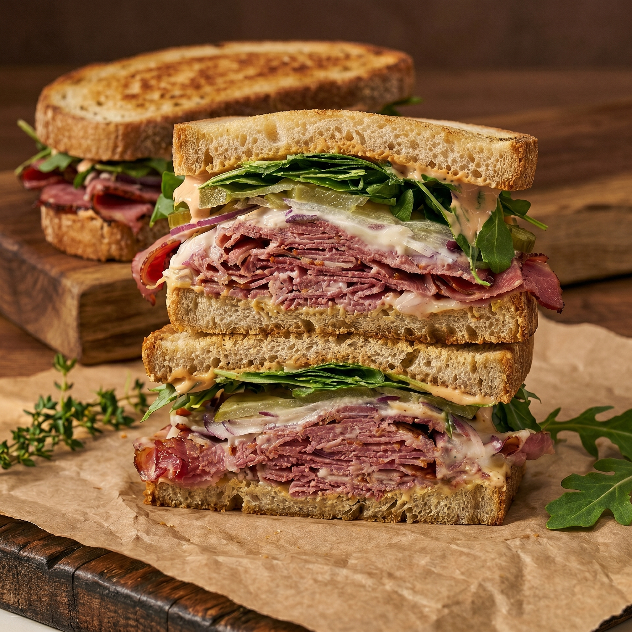 Deli-Cieux Montreal Smoked Meat Sandwich
