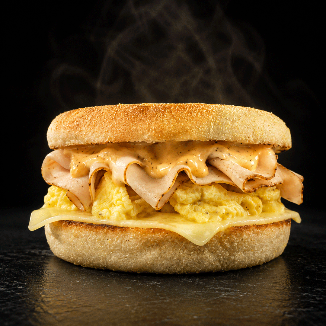 The T.E.C. - Turkey Egg and Cheese Breakfast Sandwich