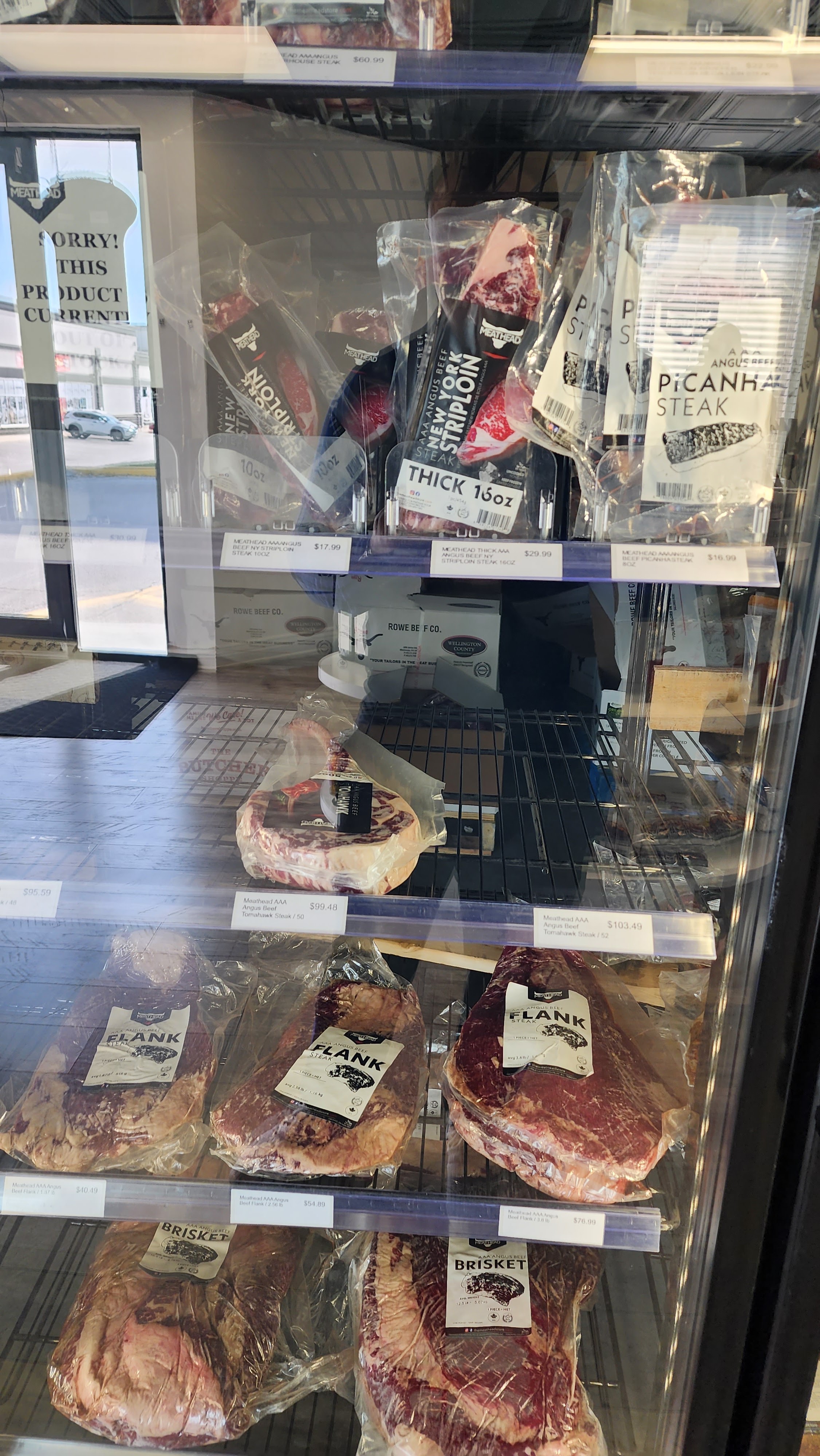 The Meathead Store butcher case in Scarborough